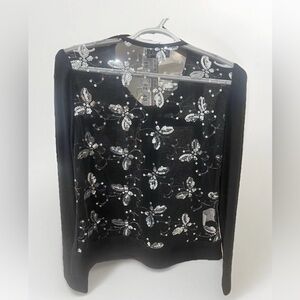 VTG Joseph Ribkoff Cardigan Sweater Beaded Knit Sz10 Rare Woman’s